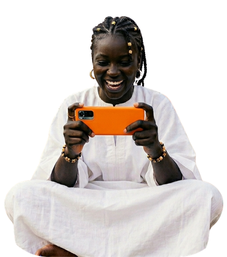 Utilisatrice de l'application Vroom Africa