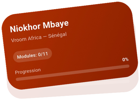 Permis mobile numérique avec suivi de progression